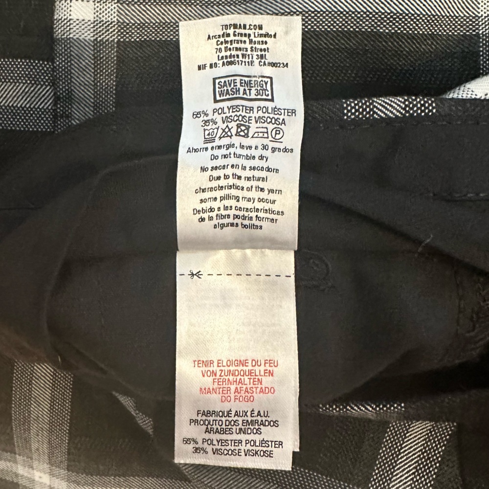 Topman Men’s Check Suit/Dress Pants: Size 32R (32x32) - Picture 10 of 13